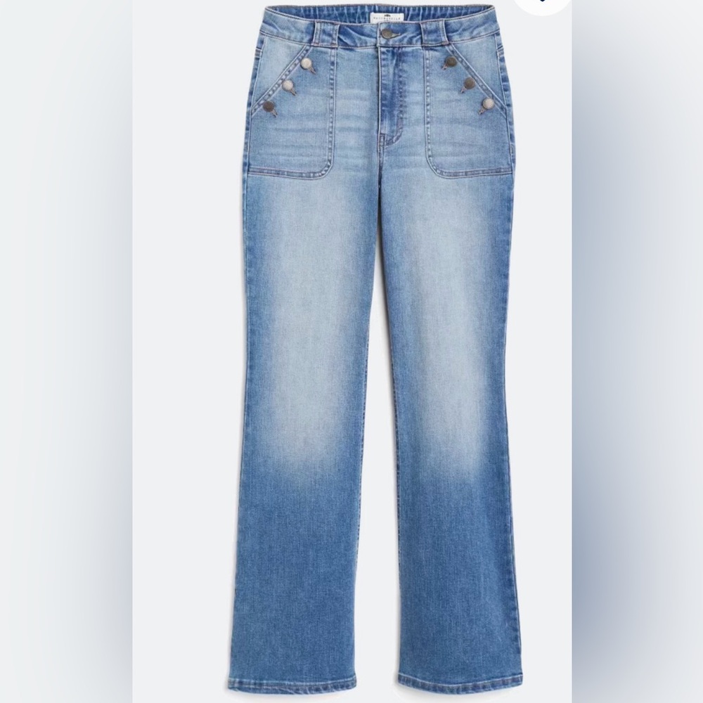 Mason & Belle Mariella High Rise Patch Pocket Flare Jeans Size 10 / 30